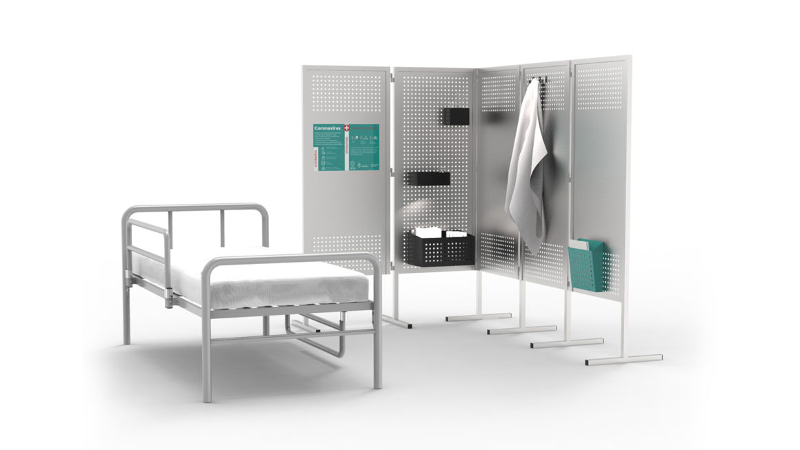 Biombos metálicos para hospitales