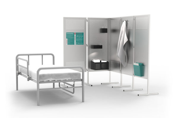 Biombos metálicos para hospitales